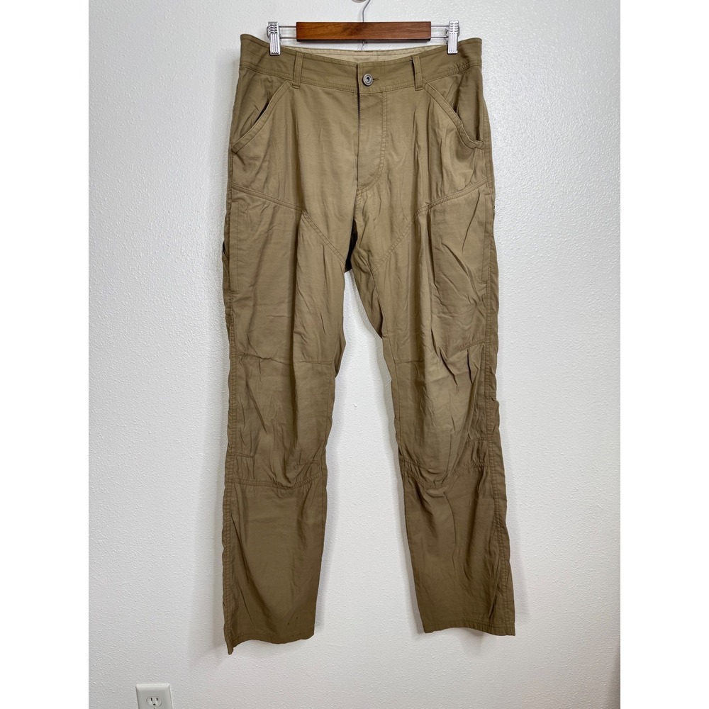 Kuhl Radikl Khaki Tan Hiking Pants Mens 34x34 Style 5120 Technical Outdoor Cargo